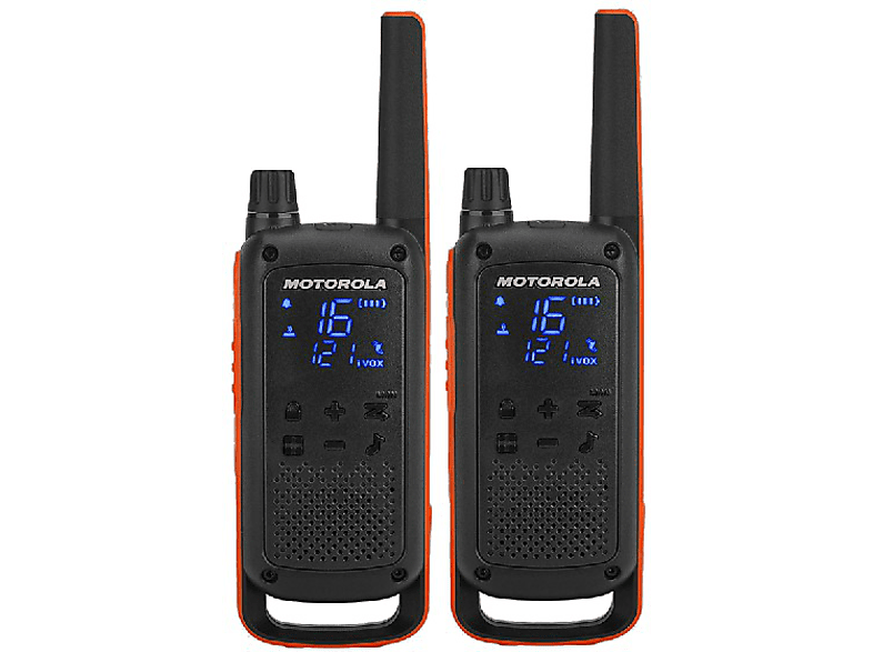 Walkie Talkie - Motorola T82, 16 canales, Alcance 10 km, LED, IPx2