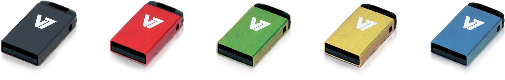 Unidad de memoria flash - V7 USB 2.0 Nano 4GB, Amarilla