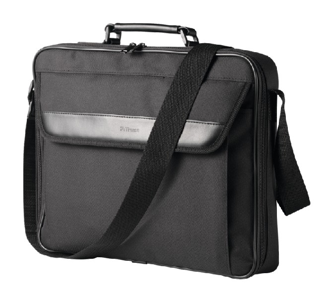 Maletín para portátil - Trust Atlanta, Para portátil, Hasta 17.3 pulgadas, Negro