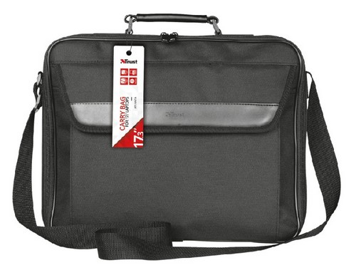 Maletín para portátil - Trust Atlanta, Para portátil, Hasta 17.3 pulgadas, Negro