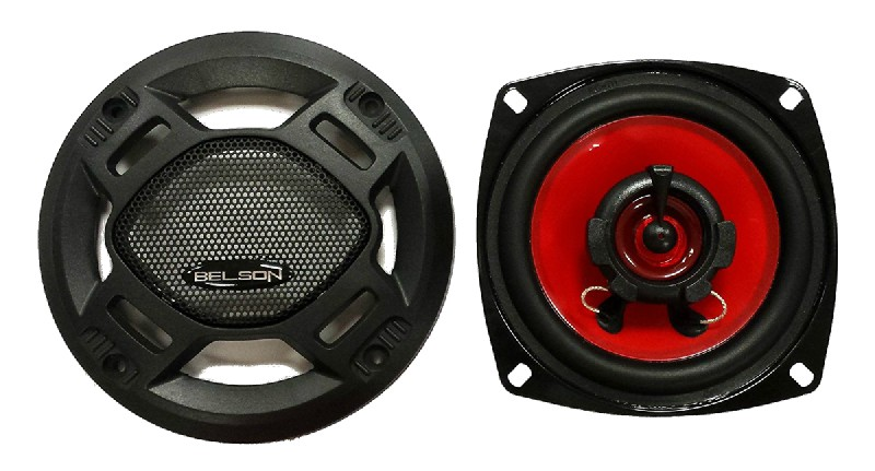 Altavoces Coche Belson bss425fb 10 cm 2 80w negro y rojo juego 4 80