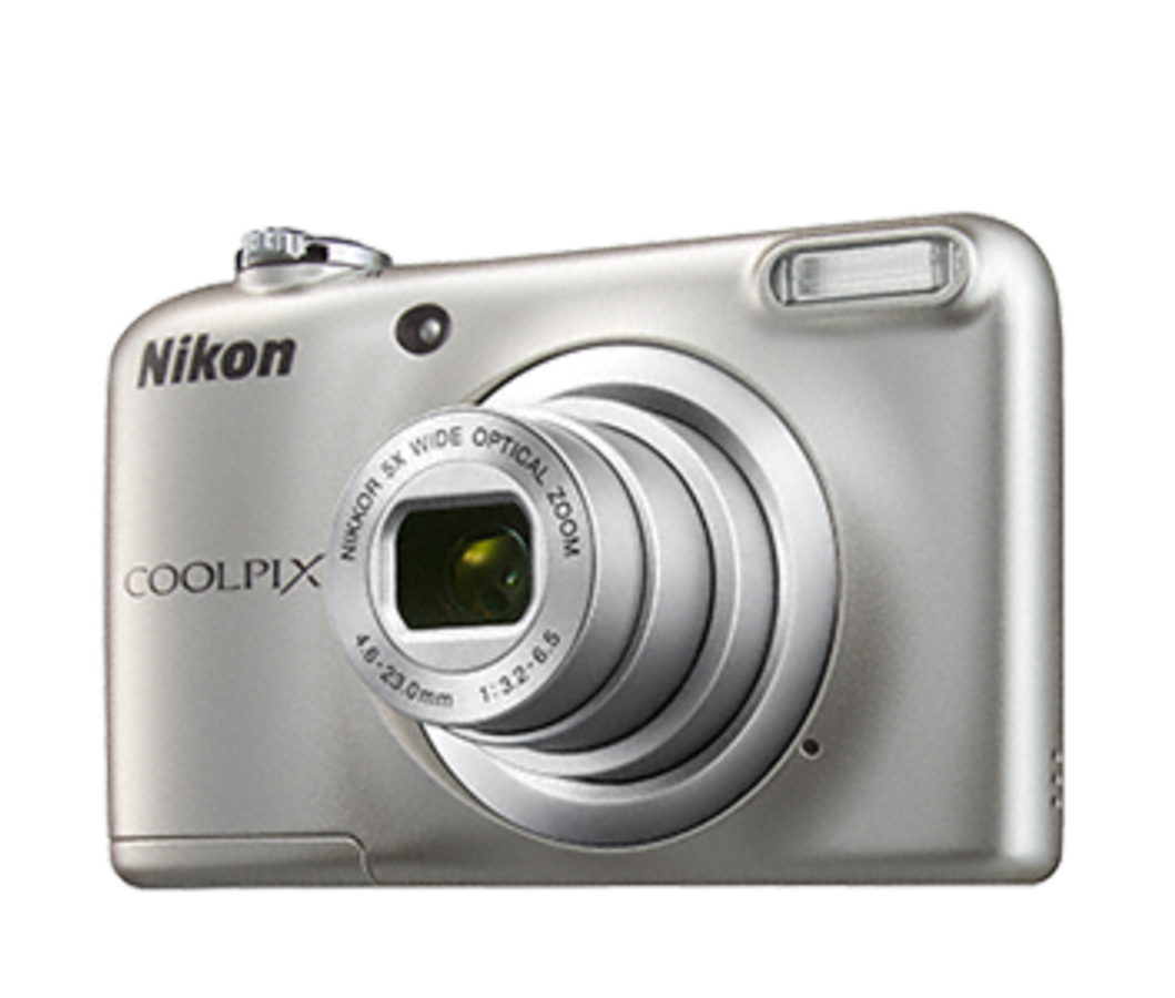 Cámara - Nikon Coolpix A10 + Estuche, 16.1MP, Zoom Óptico x5, Plata