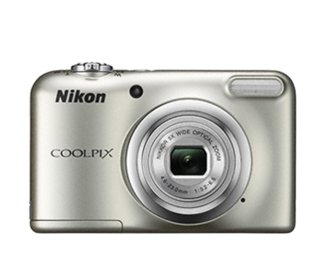 Cámara - Nikon Coolpix A10 + Estuche, 16.1MP, Zoom Óptico x5, Plata