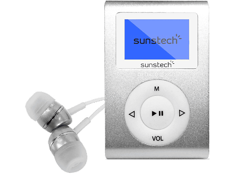 Shinkan Celda de poder Interesar Reproductor MP3 | Sunstech Dedalo III, 8GB, 4h Autonomía, Radio FM, Plata