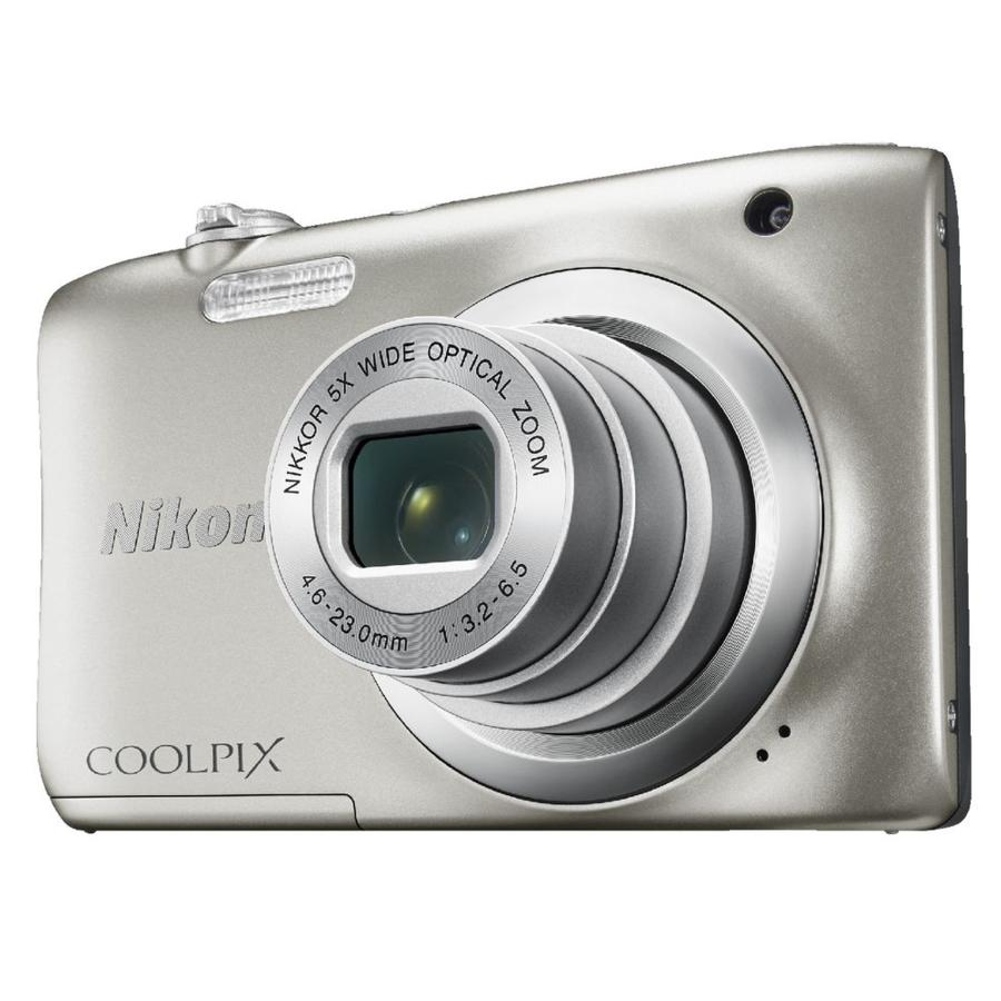 Cámara - Nikon Coolpix A100 + Estuche+ Palo selfie, Plata