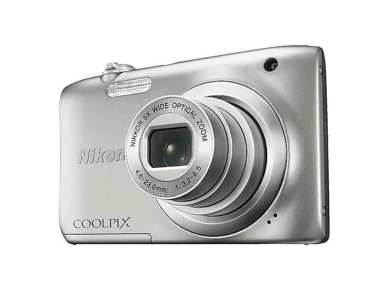 Cámara | Nikon Coolpix A100 + Estuche+ Palo selfie, Plata | MediaMarkt