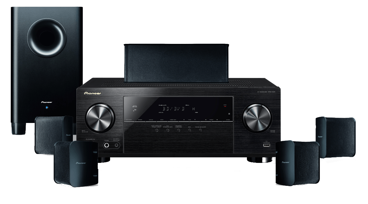 Home Cinema - Pioneer HTP 206 4K, Canales 5.1, Bluetooth, Negro