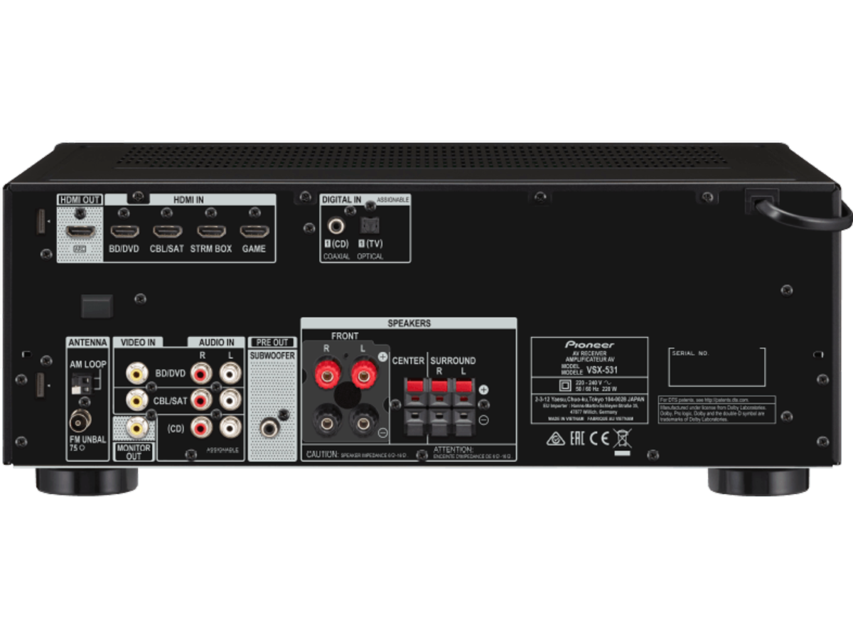 Home Cinema - Pioneer HTP 206 4K, Canales 5.1, Bluetooth, Negro