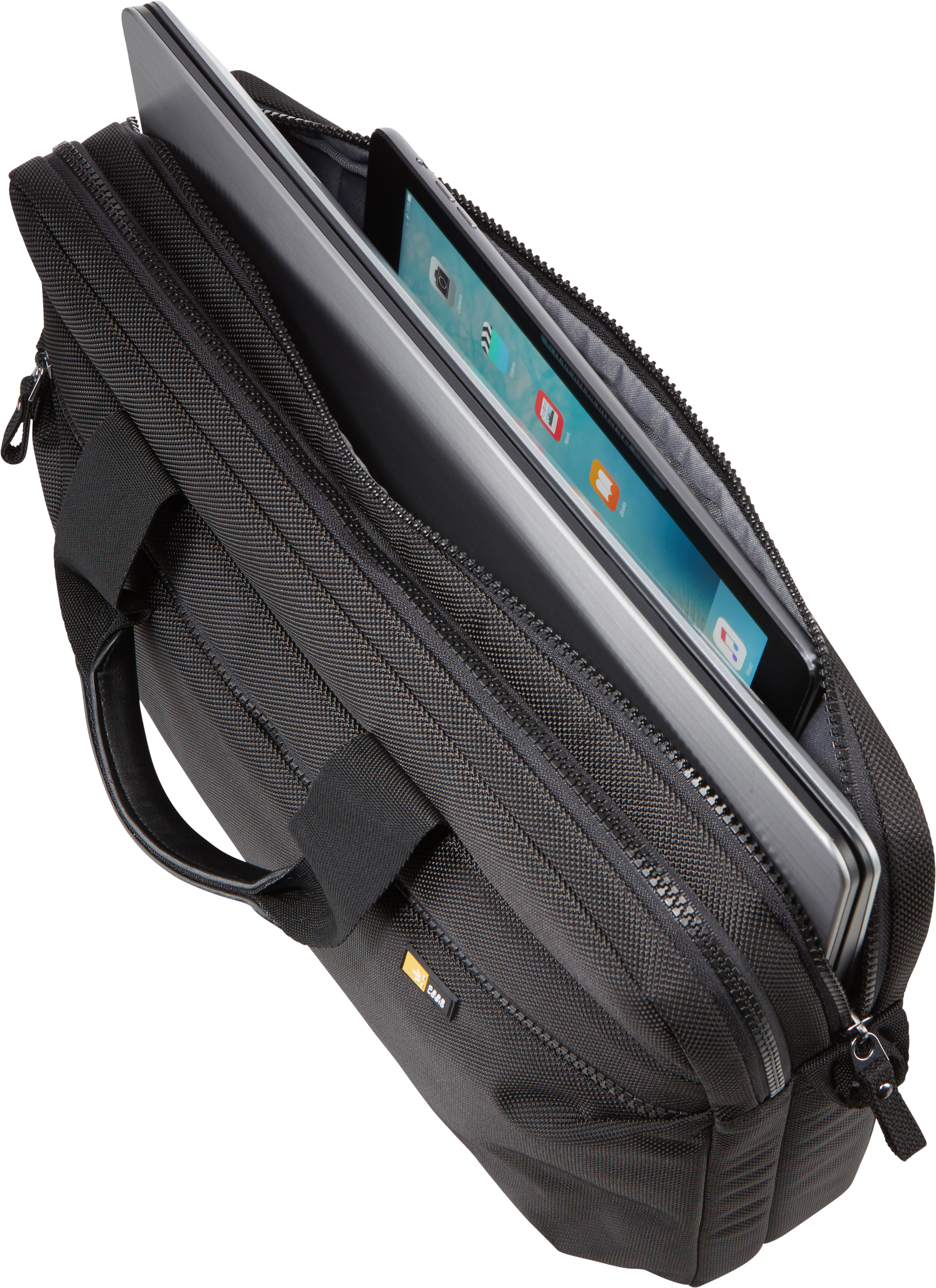 Maletín para portátil - Case Logic Bryker Laptop bag, Compartimento para Apple iPad, Negro