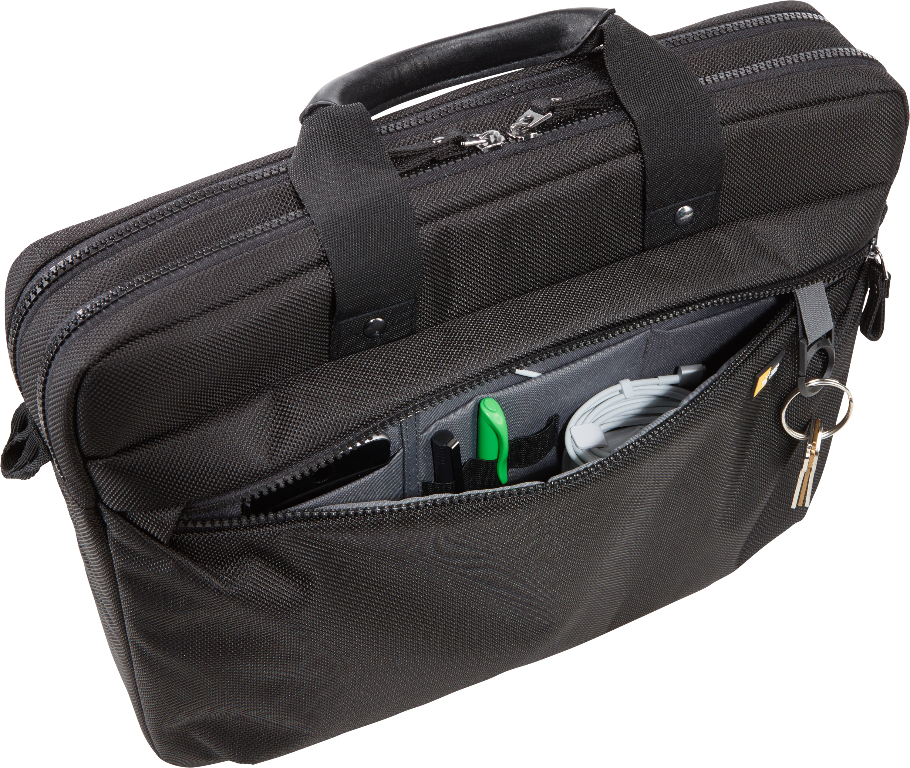 Maletín para portátil - Case Logic Bryker Laptop bag, Compartimento para Apple iPad, Negro