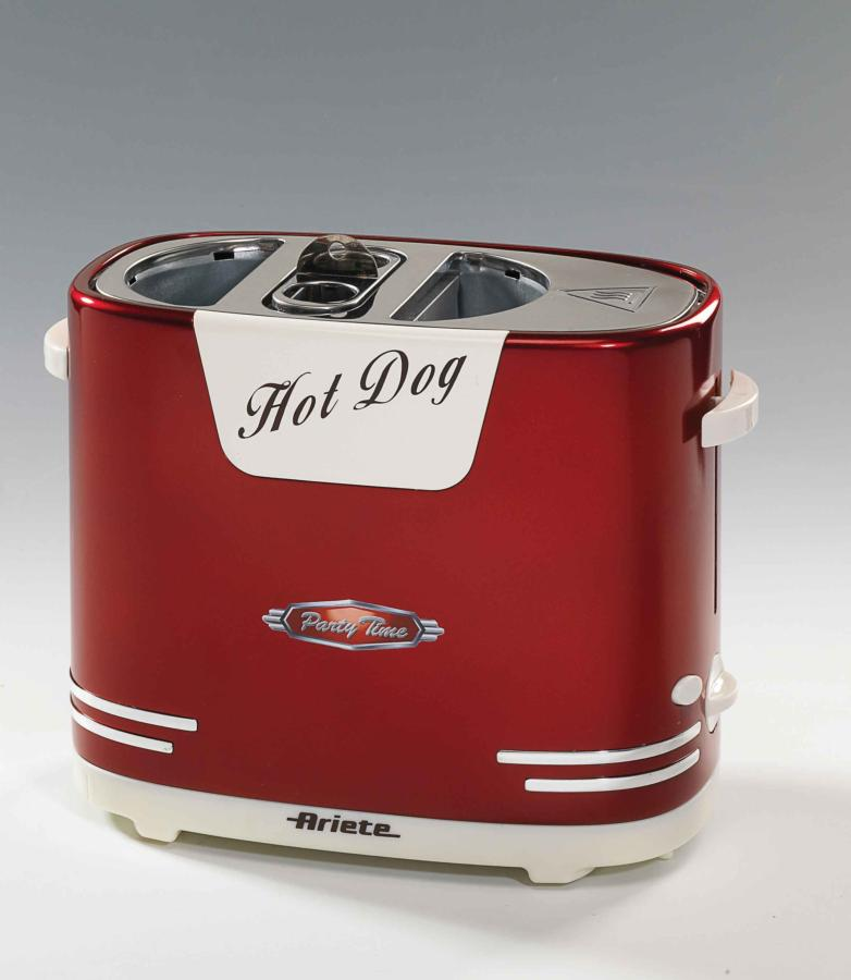 Máquina de perritos calientes - Ariete HOT DOG PARTY TIME, 650W, Rojo