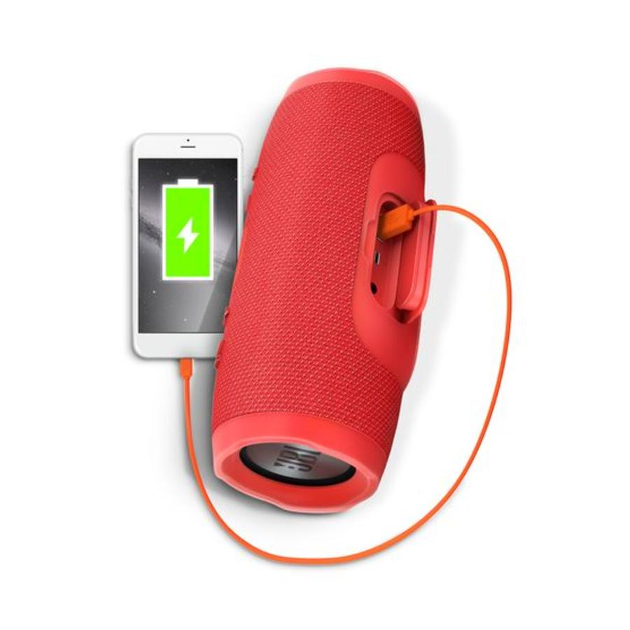 Altavoz inalámbrico - JBL Charge 3, Bluetooth, Resistente al agua, Rojo