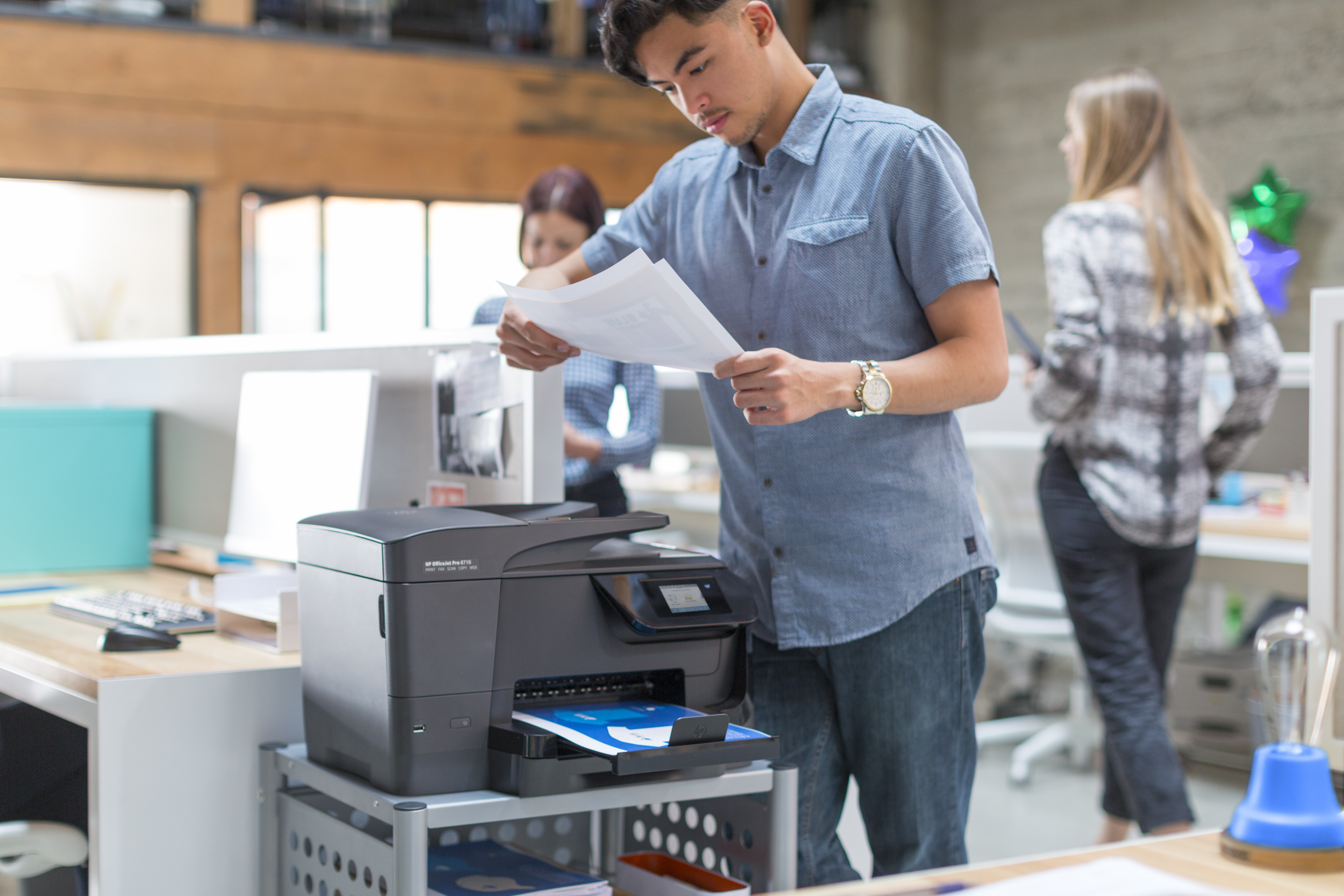 Impresora multifunción - HP OfficeJet Pro 8715, 22/18 ppm, 4800x1200 ppp, WiFi, Color, USB