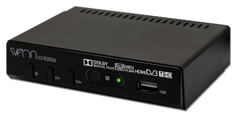 Reproductor multimedia - Sveon SDT8300Q, Full HD, Grabador, USB, DVB-T2 (TDT2)