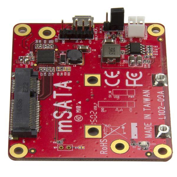 Adaptador - StarTech.com PIB2MS1 Adaptador USB a mSATA para Raspberry Pi Conversor