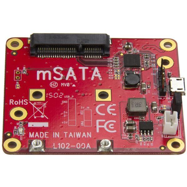 Adaptador - StarTech.com PIB2MS1 Adaptador USB a mSATA para Raspberry Pi Conversor