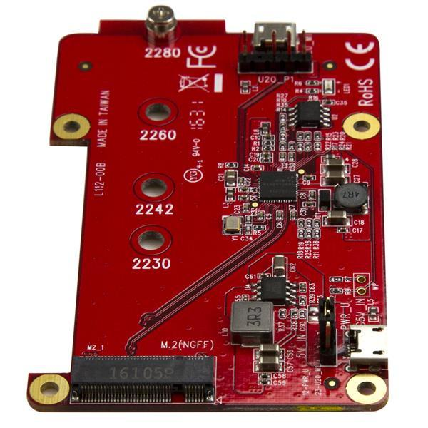 Adaptador - StarTech.com PIB2M21 Conversor Adaptador USB a M.2 NGFF SATA SSD de Raspberry Pi