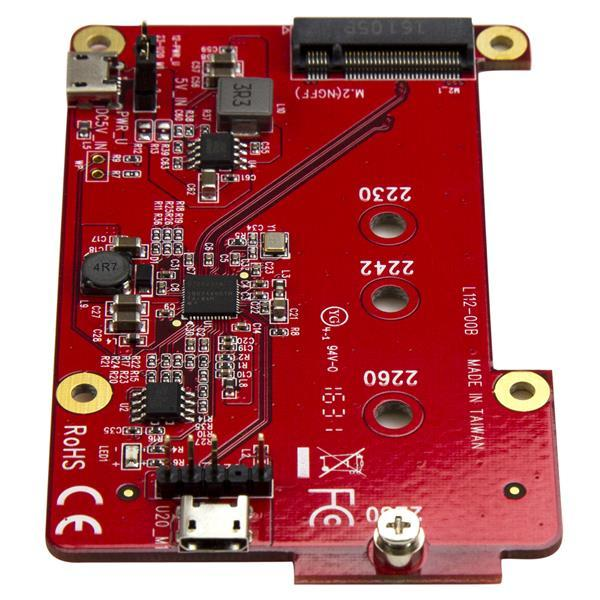 Adaptador - StarTech.com PIB2M21 Conversor Adaptador USB a M.2 NGFF SATA SSD de Raspberry Pi