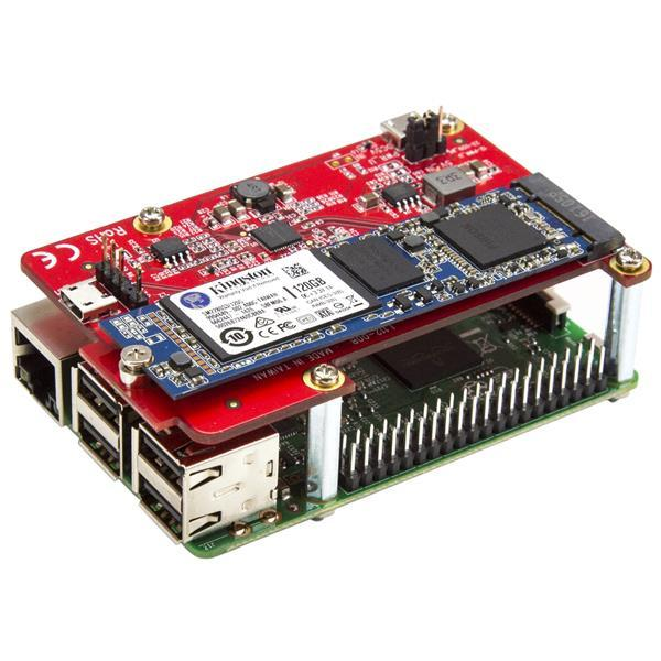 Adaptador - StarTech.com PIB2M21 Conversor Adaptador USB a M.2 NGFF SATA SSD de Raspberry Pi
