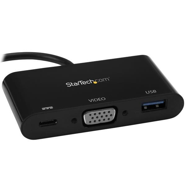 Docking Station - StarTech.com CDP2VGAUACP Adaptador Multifunción USB-C a VGA con Entrega de Potenci