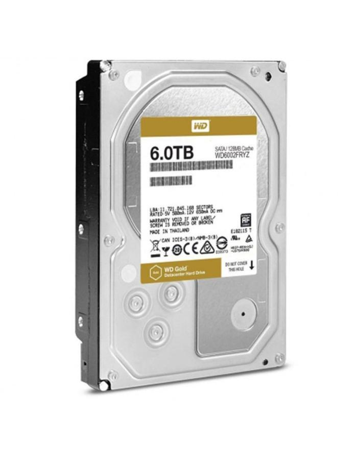 Disco duro - Western Digital Gold WD6002FRYZ, 6TB, 3.5", Serial ATA III, 7200 RPM