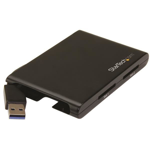 Lector de Tarjetas - StarTech.com 2SD4FCRU3 Lector USB 3.0 de Tarjetas de Memoria SD con Dos Ranuras