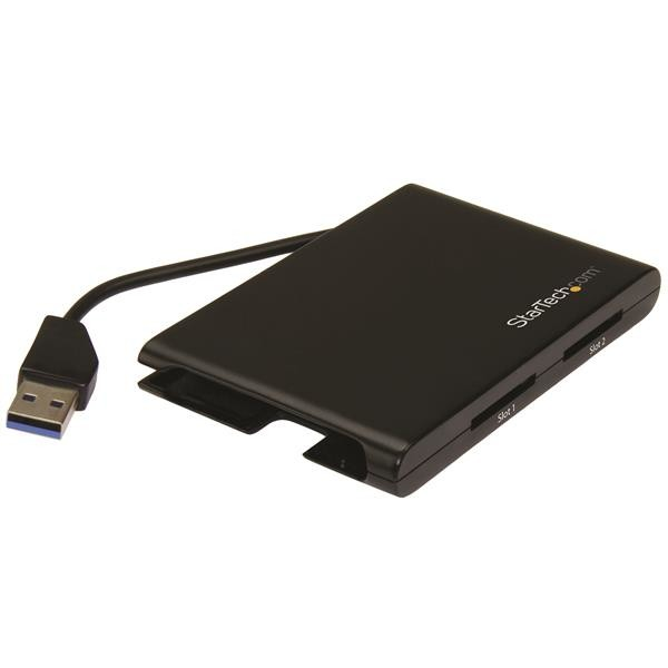 Lector de Tarjetas - StarTech.com 2SD4FCRU3 Lector USB 3.0 de Tarjetas de Memoria SD con Dos Ranuras