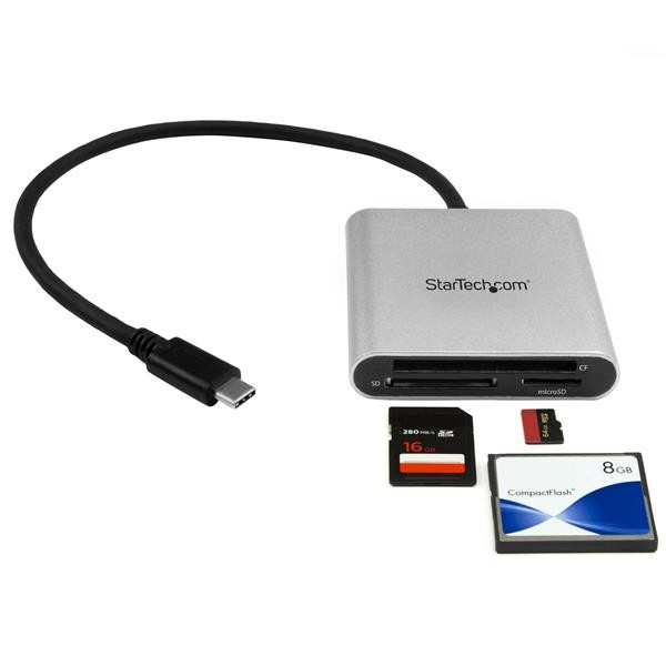 Lector de Tarjetas - StarTech.com FCREADU3C Lector Grabador USB-C 3.0 de Tarjetas Flash SD CF MicroS