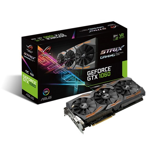 Tarjeta Gráfica - ASUS ROG STRIX-GTX1060-06G, Strix Gaming OC, 6GB, GDDR5, 192 bits