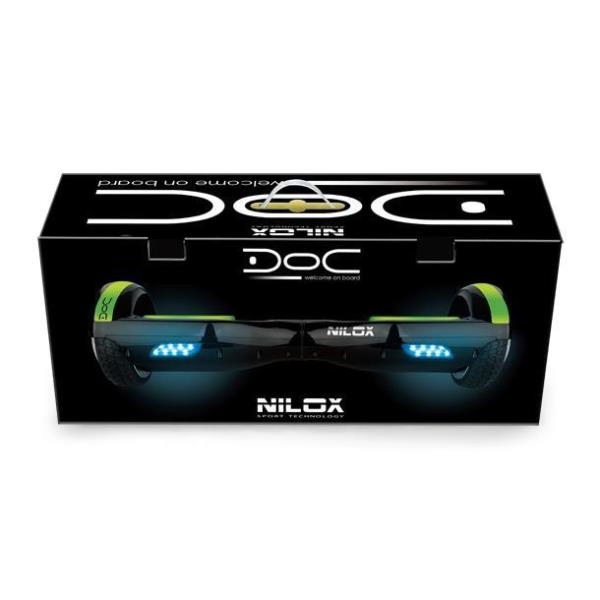 Hoverboard - Nilox Doc Hoverboard BLACK 6.5 + BOLSA, Luces Leds, Negro