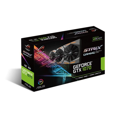Tarjeta Gráfica - ASUS Rog Strix GTX1070 8G, 8 GB, GDDR5, DirectCU III, G-Sync, DirectX12