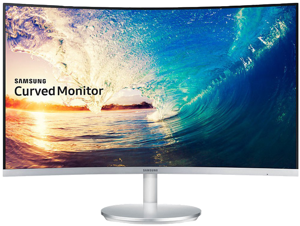 Monitor - Samsung C27F591FDU, 27 pulgadas, FullHD, Curvo, Altavoces, plateado