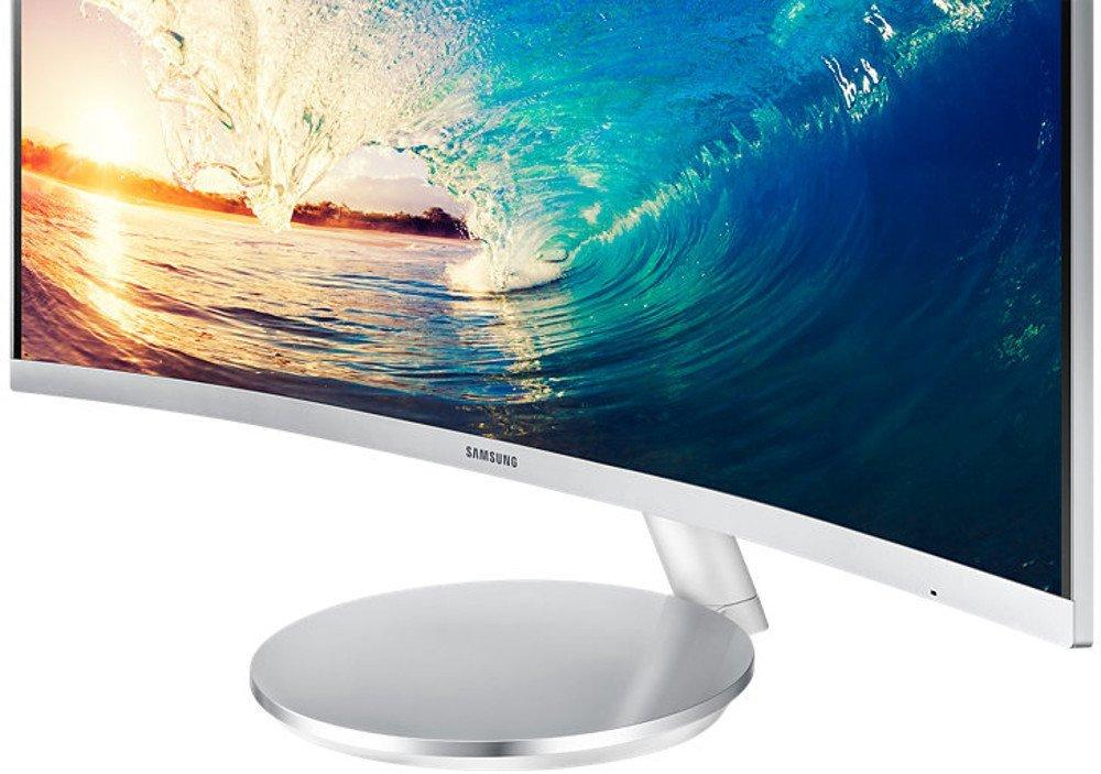 Monitor - Samsung C27F591FDU, 27 pulgadas, FullHD, Curvo, Altavoces, plateado