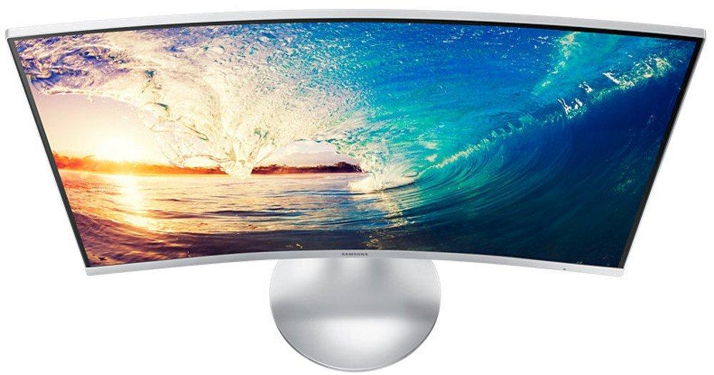 Monitor - Samsung C27F591FDU, 27 pulgadas, FullHD, Curvo, Altavoces, plateado