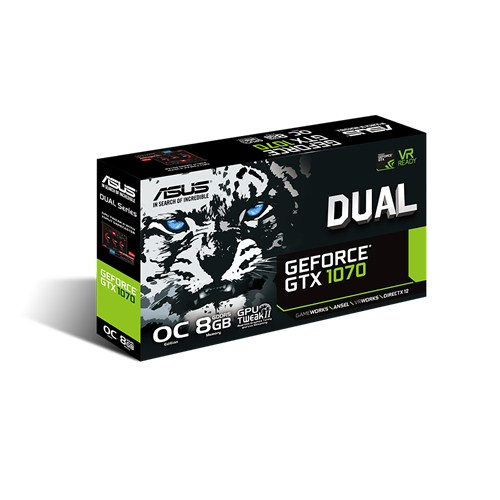 Tarjeta gráfica - ASUS Nvidia GeForce Dual GTX 1070 OC, 8GB, GDDR5