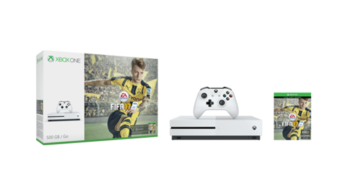 Consola - Microsoft Xbox One S Blanca + Fifa 17, 500 GB