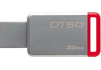 Pendrive 32 GB Kingston Technology DataTraveler 50 USB 3.0 comprar online Velocidad Rojo Con Metálico Plata & Negro New