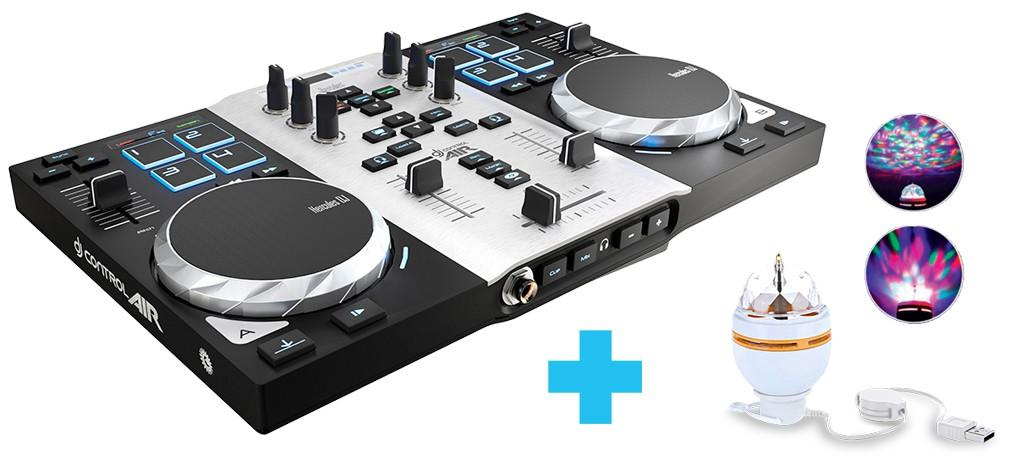 Controladora DJ - Hercules 4780871 DJ Control Air S Party Pack, 8 Pads, Control Air + LED Party