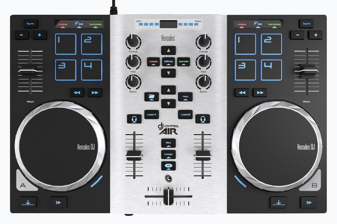 Controladora DJ - Hercules 4780871 DJ Control Air S Party Pack, 8 Pads, Control Air + LED Party