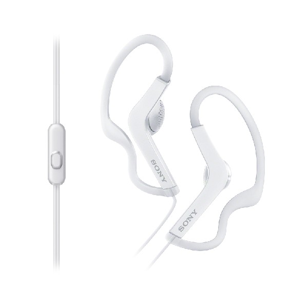 Auriculares Deportivos Mdras210ap w sony mdras210apw.ce7 con agarre resistentes salpicaduras manos libres compatible apple iphone y android color blanco 10 1.2m oro cable ear diaf. 13.5mm 16oh mdras210apw gancho oreja as210ap