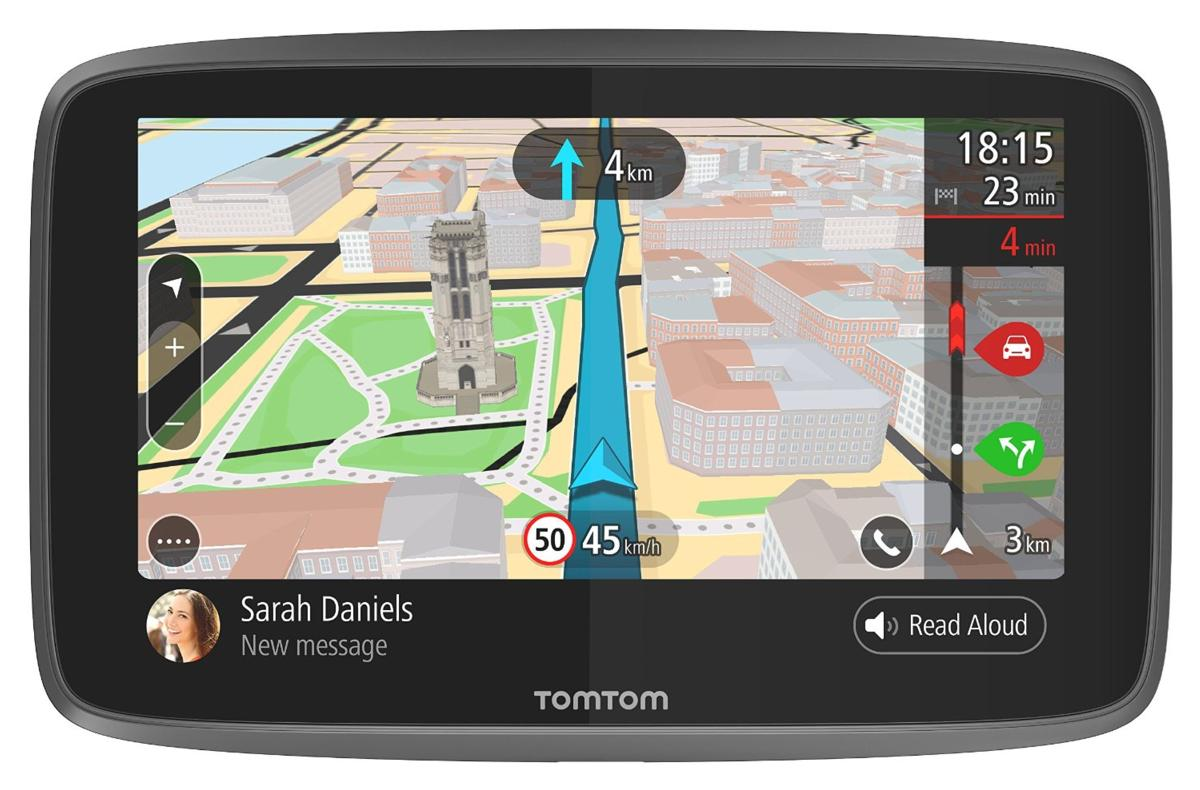 GPS - TomTom GO 6200, Pantalla de 6", Mapa Mundial, 1 hora, Bluetooth, Negro