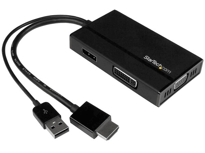 Docking Station | StarTech.com HD2DPVGADVI Adaptador de Viajes A/V 3en1 HDMI a DisplayPort VGA o DVI