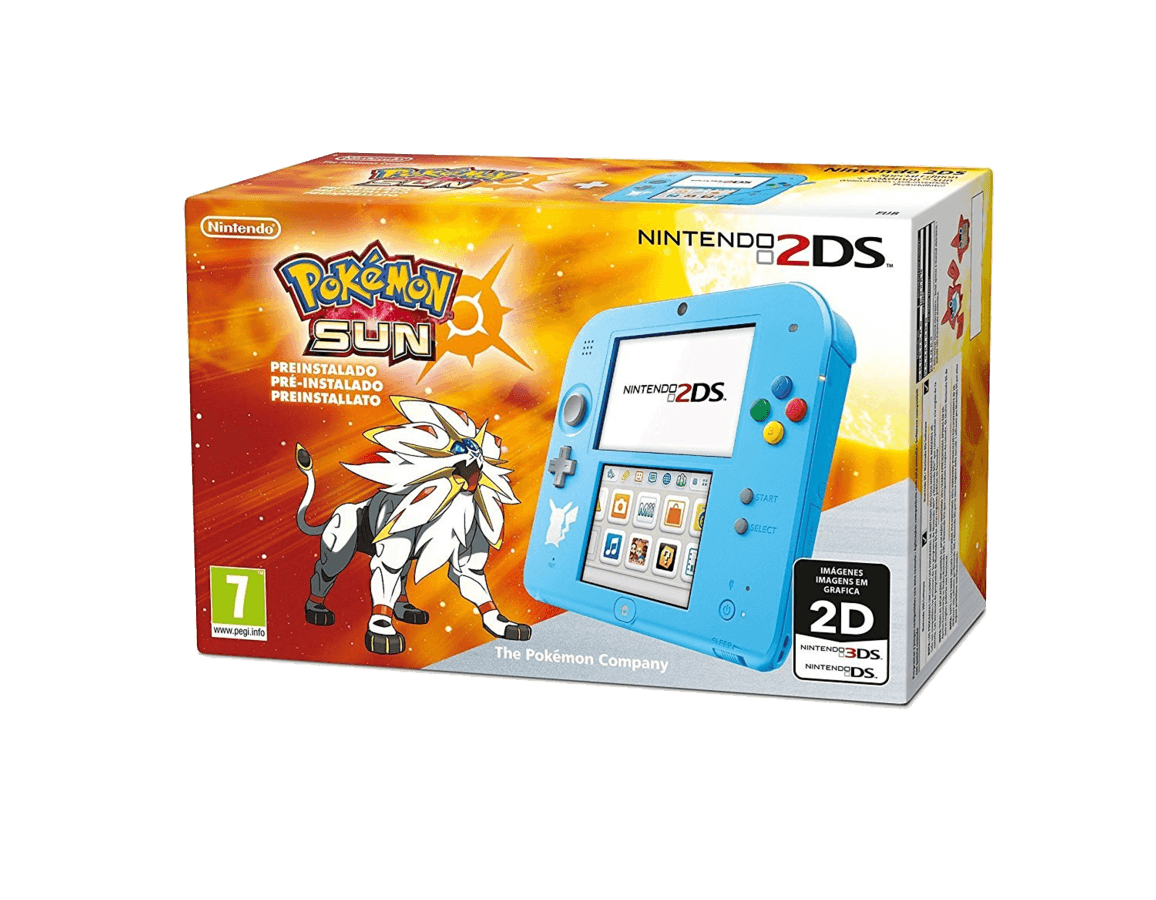 Consola - Nintendo - 2DS Azul + Pokémon Sol (Preinstalado)