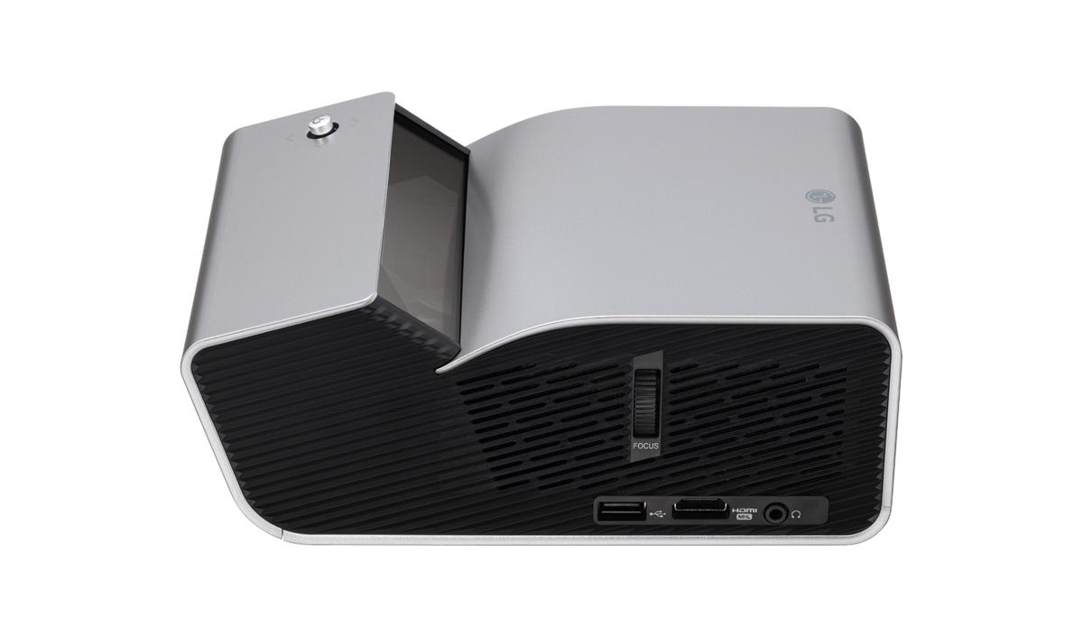 Proyector - LG PH450UG, 450 lúmenes, 80", LED, HD Ready, Miracast