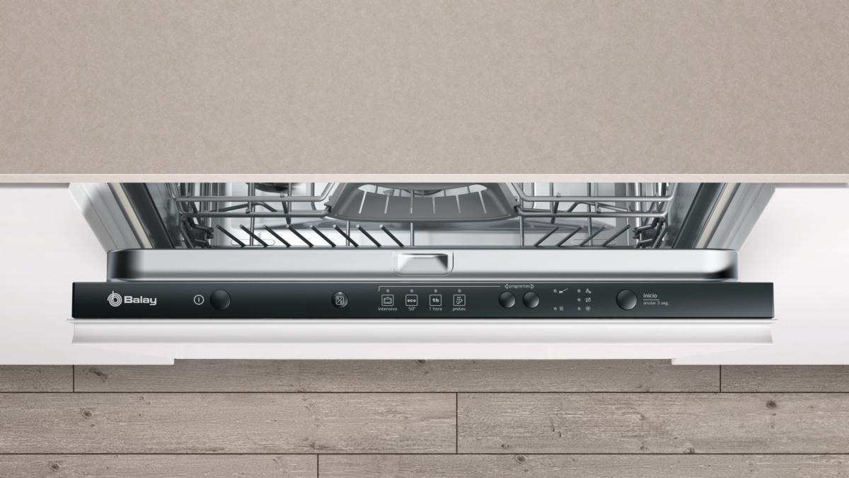 Lavavajillas integrable - Balay 3VH385NA, 14 servicios, 4 programas, 44.8 cm, ExtraSilencio