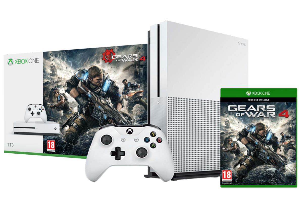 Pack Gears of War 4 + Consola Xbox One S Blanca - Microsoft - Disco duro de 1 TB