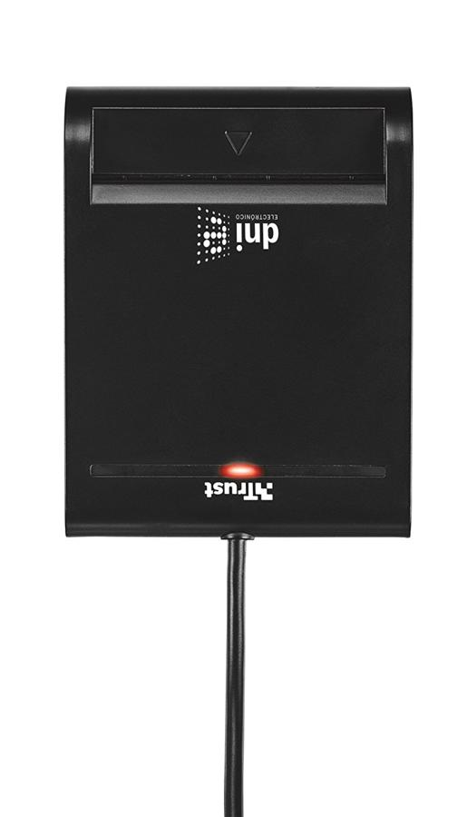 Lector DNI eléctronico - Trust 21111, USB 2.0, Negro