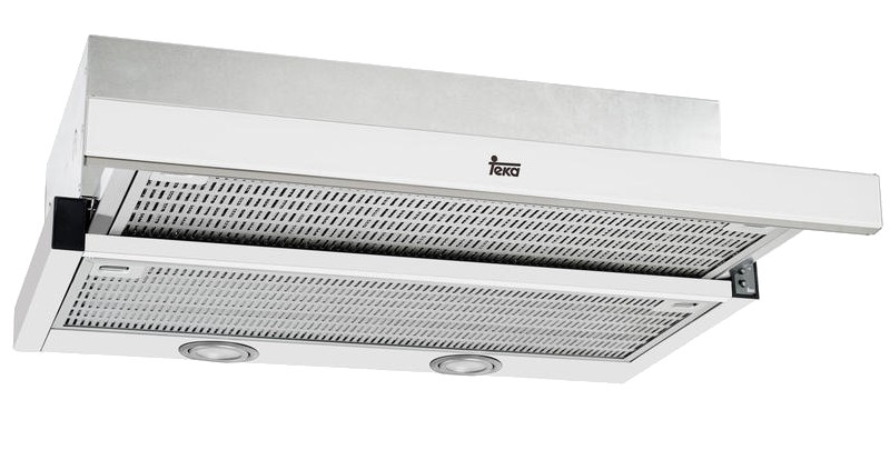 Campana - Teka CNL6400 W, extraíble, 385 m³/h, 2 velocidades + intensiva, 2 luces LED, Blanco