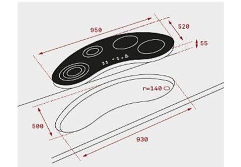 Placa Flex de Inducción TEKA IRF 9430 (Eléctrica - 90 cm - Negro)