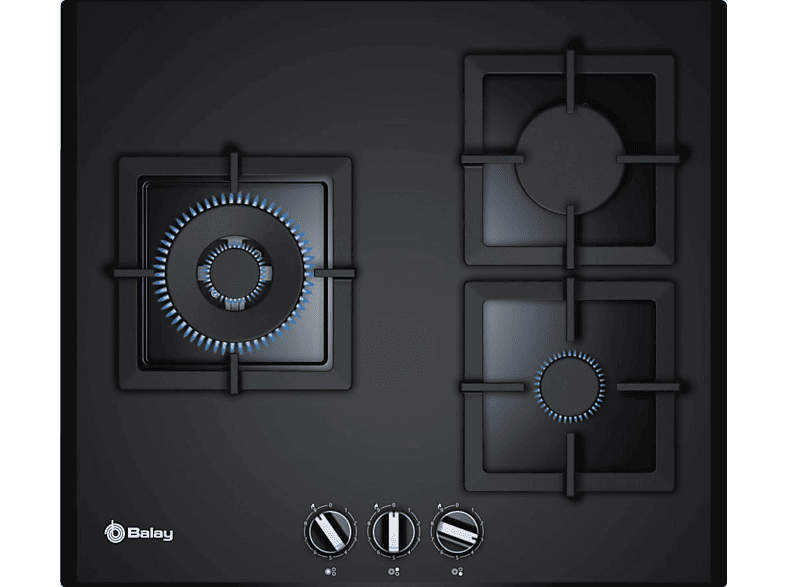 Placa De Gas 3 Fuegos Cristalgas Solthermic